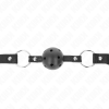 img_189618_94fa2d2dcb627f0fee62818d5e43f391_1.png KINK - MORDAZA DE BOLA 4.5 CM NEGRA DURA HUECA MODELO 1 63.5 X 2 CM