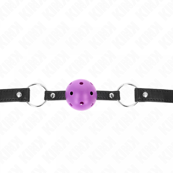 img_189626_ff0e41a2f839d96385925144778c5d0c_1.png KINK - MORDAZA DE BOLA 4.5 CM MORADO DURA HUECA 63.5 X 2 CM