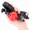 img_189634_dc48cc2d7ba6412a5610dd8ae52e9cae_1.png KINK - MORDAZA DE BOLA 4.5 CM ROJA DURA HUECA MODELO 2 65 x 2.5 CM