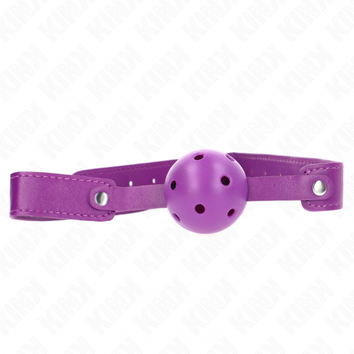img_189640_558c5e75439196be20beec86360a0249_1.png KINK - MORDAZA DE BOLA 4.5 CM TRANSPIRABLE MORADO 65 x 2.5 CM