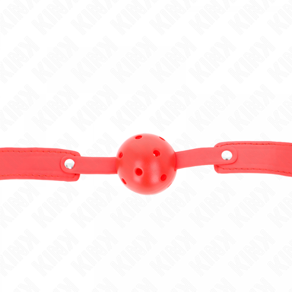 img_189644_c3878a2182d86ba4f854d9ebaf997c48_1.png KINK - MORDAZA DE BOLA 4.5 CM TRANSPIRABLE ROJO 65 x 2.5 CM