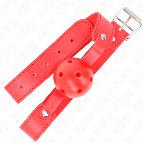 img_189646_01a8d82145056f244a0958624f83e83e_1.png KINK - MORDAZA DE BOLA 4.5 CM TRANSPIRABLE ROJO 65 x 2.5 CM