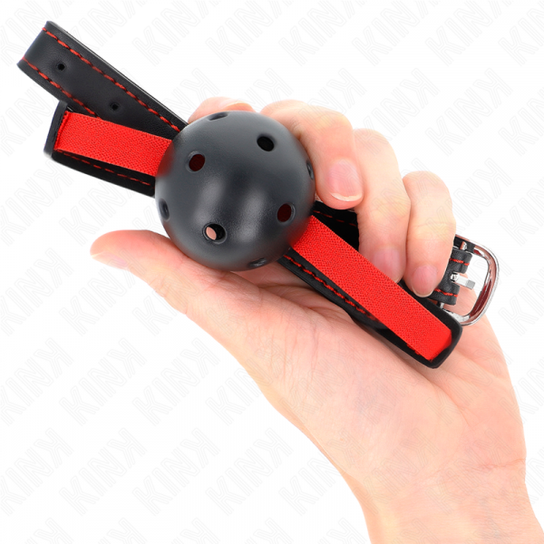 img_189651_fd1163e0d54336232550f7cb9cd81666_1.png KINK - MORDAZA DE BOLA 4.5 CM DURA HUECA CON CINTURÓN ELÁSTICO 56 x 1.5 CM