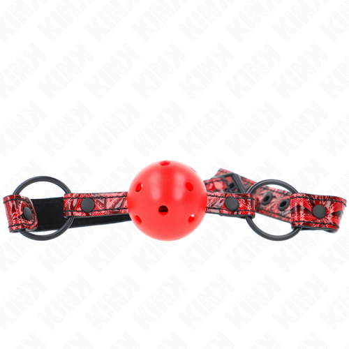 img_189653_dd723ee8f035f3c8bff1a6d021f011df_1.png KINK - MORDAZA DE BOLA 4.5 CM CON PATRÓN DE DIAMANTE MODELO 1 64.5 CM AJUSTABLE 42- 60 CM