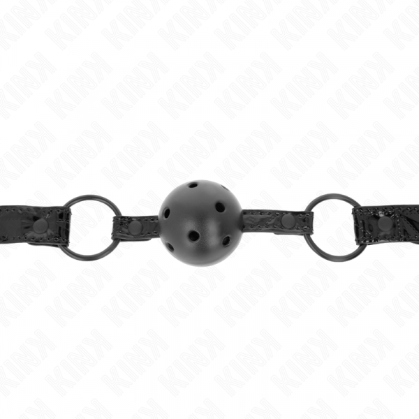 img_189657_f957b3a1c69ce4ba41624ff841e18d78_1.png KINK - MORDAZA DE BOLA 4.5 CM CON PATRÓN DE DIAMANTE MODELO 3 64.5 CM AJUSTABLE 42- 60 CM