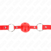 img_189668_3457e1fb0629e225f9804577717891ae_1.png KINK - MORDAZA DE BOLA 4 CM TRANSPIRABLE CON DOBLE REMACHE MODELO 1 ROJO 62 x 2.5 CM AJUSTABLE 42-58 CM