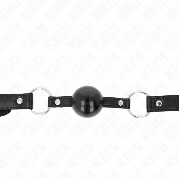 img_189694_7662be330659da1baedeb7a880f643ab_1.png KINK - MORDAZA DE BOLA 4 CM TPE NEGRO 60 x 2 CM
