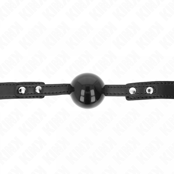 img_189708_28195f0719cefd7c8e14619cb18d0f41_1.png KINK - MORDAZA DE BOLA 4 CM SUAVE DE TPE MODELO 3 60 x 2 CM AJUSTABLE 37-52 CM