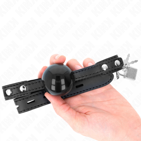 img_189710_73251049750a5783e7d3ac21fae95c54_1.png KINK - MORDAZA DE BOLA 4 CM SUAVE DE TPE MODELO 3 60 x 2 CM AJUSTABLE 37-52 CM