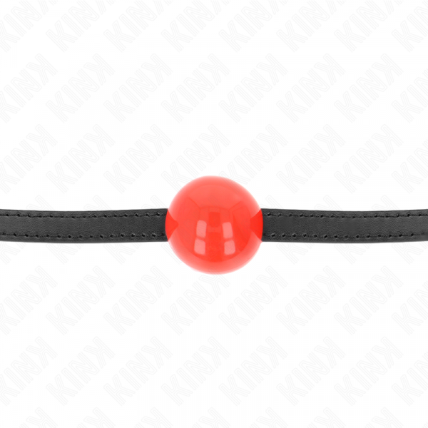 img_189717_f4b4c5023727a09eabb18ddd2938f51b_1.png KINK - MORDAZA DE BOLA 4 CM SÓLIDA SIMPLE ROJO 65 x 1.5 CM