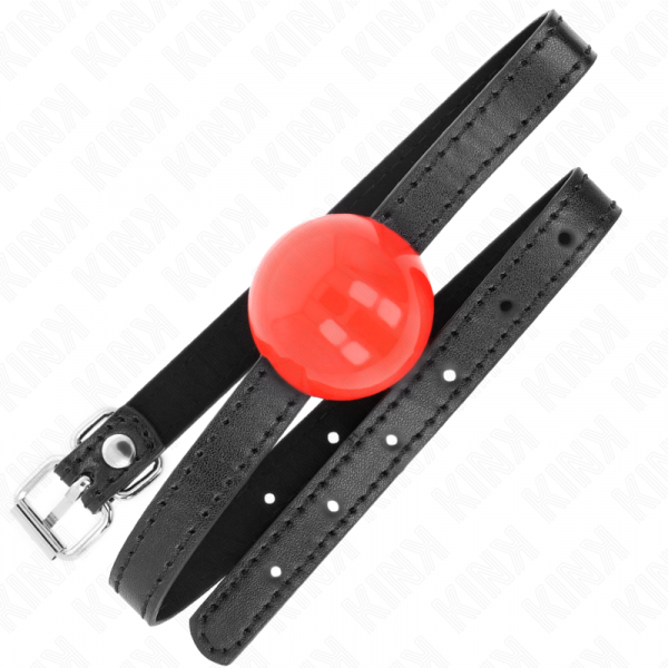 img_189719_4e95f17c4c114e40e2e7a57e823d0f21_1.png KINK - MORDAZA DE BOLA 4 CM SÓLIDA SIMPLE ROJO 65 x 1.5 CM