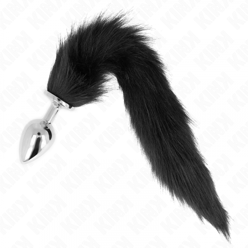 img_190157_3e472053f740a045003dc296d0020819_1.png KINK - PLUG ANAL TALLA L 10 X 4 CM CON COLA SINTÉTICA 40 CM NEGRO