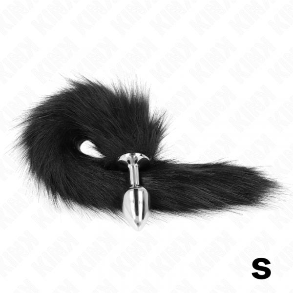 img_190197_3356c7bcb1eb205c048e8d9a40fdb859_1.png KINK - PLUG ANAL TALLA S 7 X 3 CM CON COLA SINTÉTICA 40 CM NEGRO