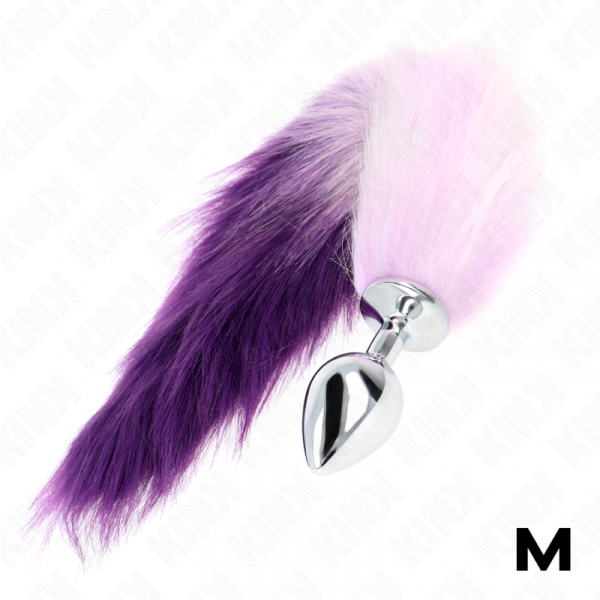 img_190215_cd4769d74699f725a60648a65f1b3381_1.png KINK - PLUG ANAL TALLA M 8 X 3.5 CM CON COLA SINTÉTICA 40 CM VIOLETA