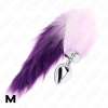 img_190216_1c1a51c139b73645e366b0c4625bedf2_1.png KINK - PLUG ANAL TALLA M 8 X 3.5 CM CON COLA SINTÉTICA 40 CM VIOLETA