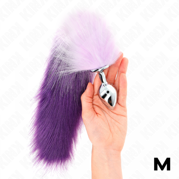 img_190217_a26fd28b7ee92a17b5ae121330f5cbaa_1.png KINK - PLUG ANAL TALLA M 8 X 3.5 CM CON COLA SINTÉTICA 40 CM VIOLETA