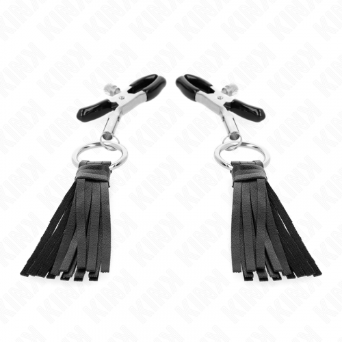 img_190234_a40928baee905774c4fdeec13f45f9d7_1.png KINK - PINZAS PARA PEZONES CON BORLAS DE POLIPIEL 6 CM