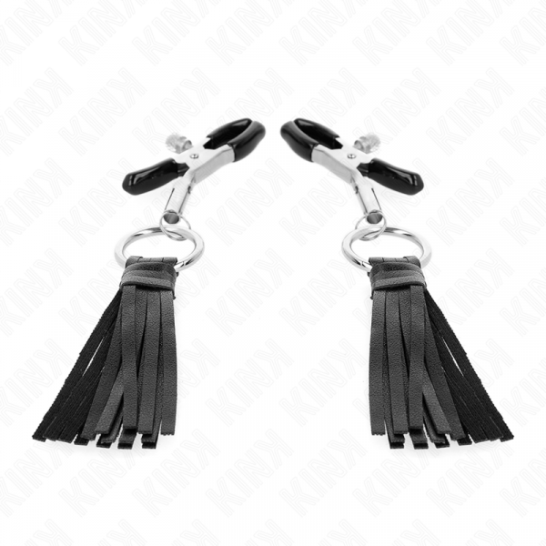 img_190234_a40928baee905774c4fdeec13f45f9d7_1.png KINK - PINZAS PARA PEZONES CON BORLAS DE POLIPIEL 6 CM