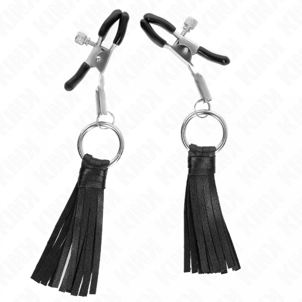 img_190235_70b61098de166dc37c4547fb81b4efc7_1.png KINK - PINZAS PARA PEZONES CON BORLAS DE POLIPIEL 6 CM