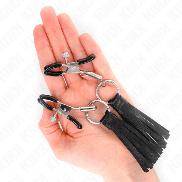 img_190237_8417ef72de800a25c6bef12d0d03b965_1.png KINK - PINZAS PARA PEZONES CON BORLAS DE POLIPIEL 6 CM