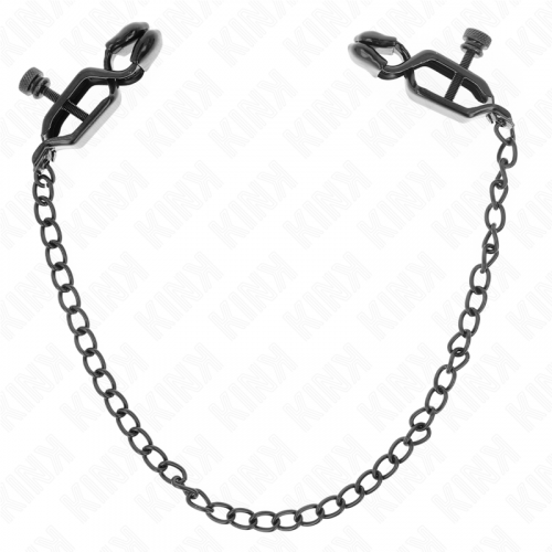 img_190250_6036db5081e0579085e42efd6b710f9e_1.png KINK - PINZAS PARA PEZONES PLANAS NEGRO CON CADENA NEGRO 30 CM