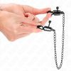 img_190251_be6deb5364136e9579d0d32110918107_1.png KINK - PINZAS PARA PEZONES PLANAS NEGRO CON CADENA NEGRO 30 CM