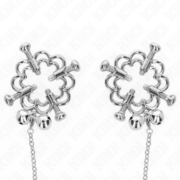 KINK - PINZAS PARA PEZONES FLOR METÁLICA CON CADENA