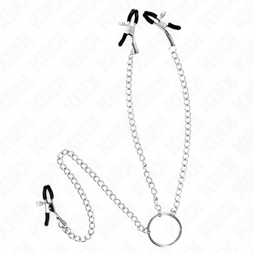 img_190262_7d17a3f09c2aaa6b9f2e3d640448ddeb_1.png KINK - PINZAS PARA PEZONES Y CLÍTORIS CON CADENA 30 CM MODELO 2