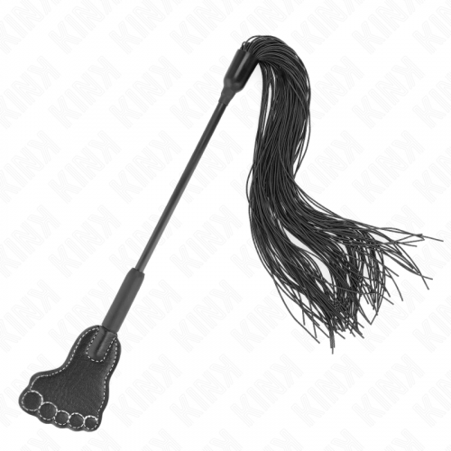 img_190282_2a2e49cef4144e9cd62a776f21ecd9b4_1.png KINK - PALA FORMA DE PIE CON LÁTIGO DE BORLA 31 CM