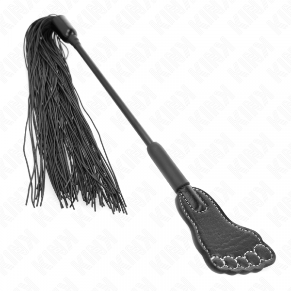 img_190283_4321606215093fb9d117bc198dabc19d_1.png KINK - PALA FORMA DE PIE CON LÁTIGO DE BORLA 31 CM