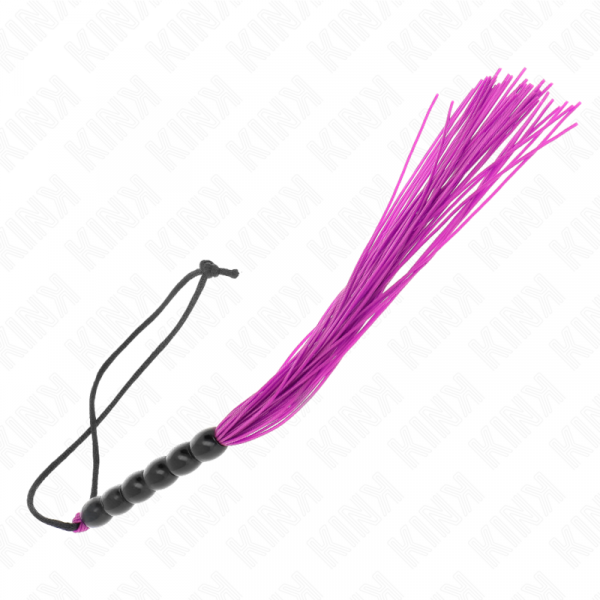 img_190297_adc9e0d8c32f592d1490778d673925c4_1.png KINK - MINI LÁTIGO DE SILICONA CON AGARRE 6 BOLAS MORADO 26 CM