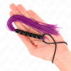 img_190298_84e8e0272edf382e5fbd0a668360212e_1.png KINK - MINI LÁTIGO DE SILICONA CON AGARRE 6 BOLAS MORADO 26 CM
