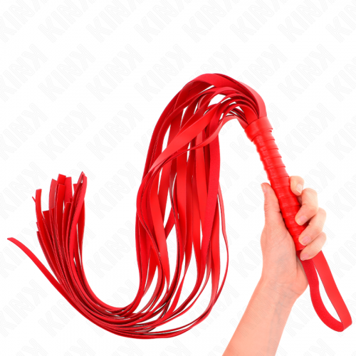 img_190372_4c90ee4e79b732696e4ad0011c4a2a57_1.png KINK - LÁTIGO DE COLA LARGA Y MANGO CORTO ROJO 70 CM