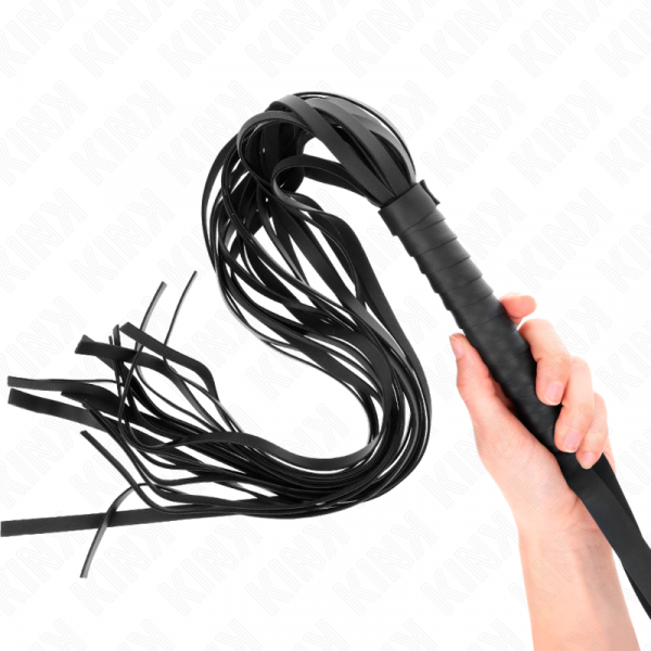 img_190377_0a82485b2d33fcccbe852656654bd467_1.png KINK - LÁTIGO DE COLA LARGA Y MANGO CORTO NEGRO 70 CM