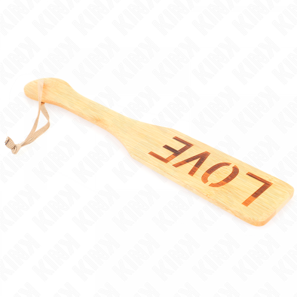 img_190418_8b543ad1128a13f99142236072fdd38f_1.png KINK - PALA DE BAMBÚ PALABRA LOVE 32 X 5.5 CM