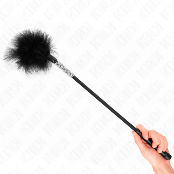 img_190467_11d414654240072716074cd819fdc3d5_1.png KINK - PLUMAS PARA COSQUILLAS CON MANGO DE DIAMANTES DE IMITACIÓN 50 CM