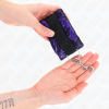 img_190498_b316ad4a9fa6851037920443d183d987_1.png KINK - MUÑEQUERAS CORTAS DE ENCAJE TERCIOPELO Y UNIÓN DE NYLON VIOLETA/NEGRO 23 X 6.5 CM