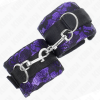 img_190499_f0eba8cb2c148f8e757a6b68498ec3ee_1.png KINK - MUÑEQUERAS CORTAS DE ENCAJE TERCIOPELO Y UNIÓN DE NYLON VIOLETA/NEGRO 23 X 6.5 CM