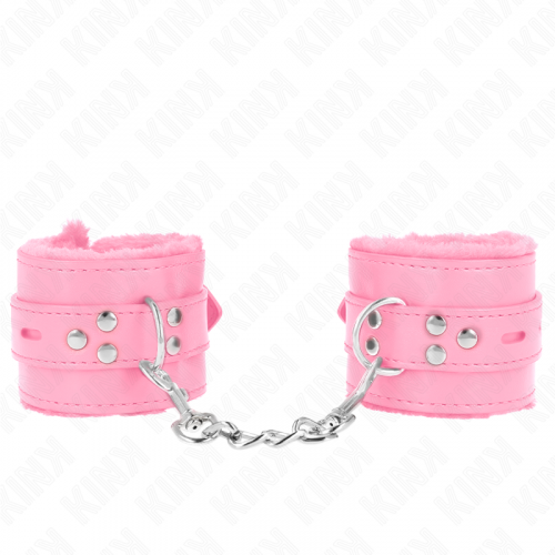 img_190500_9f6e69e80156b1a11e29f3fec1e179ca_1.png KINK - MUÑEQUERAS FORRADAS CON AGUJEROS CUADRADOS ROSA Y CORREA ROSA AJUSTABLE 17-29 CM X 6 CM