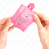 img_190501_98d17f63119250dac4e4933ab992399e_1.png KINK - MUÑEQUERAS FORRADAS CON AGUJEROS CUADRADOS ROSA Y CORREA ROSA AJUSTABLE 17-29 CM X 6 CM