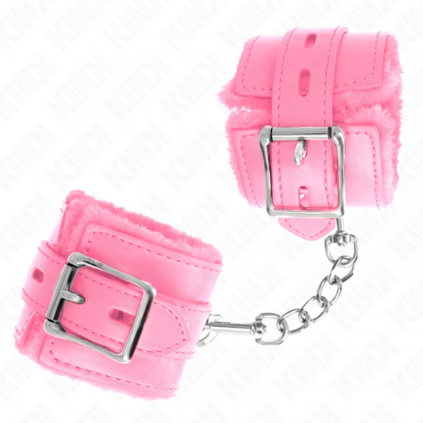img_190503_ba905dede5bb8d1793c0a01bb6702de7_1.png KINK - MUÑEQUERAS FORRADAS CON AGUJEROS CUADRADOS ROSA Y CORREA ROSA AJUSTABLE 17-29 CM X 6 CM