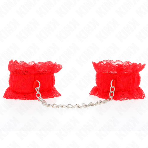 img_190513_e7353bf07eb9263d20b238089726847a_1.png KINK - MUÑEQUERAS ELÁSTICAS DE ENCAJE ROJO