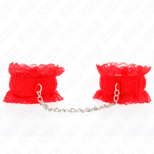 img_190513_e7353bf07eb9263d20b238089726847a_1.png KINK - MUÑEQUERAS ELÁSTICAS DE ENCAJE ROJO