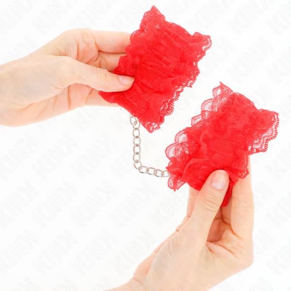 img_190516_78b2dc392ce3c43c8a30291f2a2cd507_1.png KINK - MUÑEQUERAS ELÁSTICAS DE ENCAJE ROJO