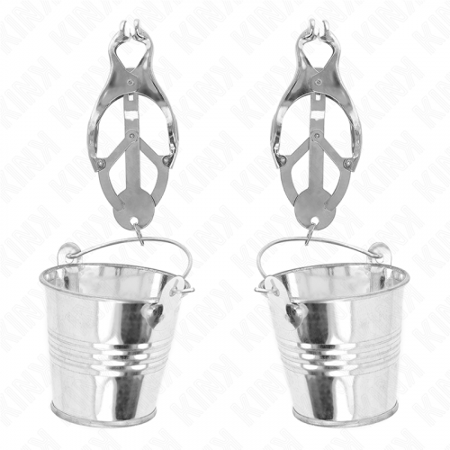 img_190589_5a4f785c9cc9081beb60a1d1effec628_1.png KINK - PINZAS PARA PEZONES ESTILO JAPONÉS CON CUBOS PLATEADO