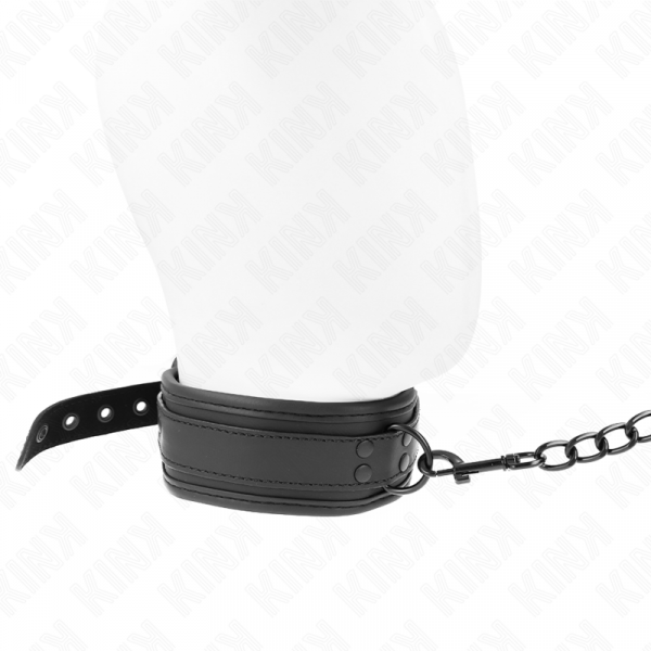 img_190788_3d7435eb3e5adb5cdce71c35915c98d3_1.png KINK - COLLAR CON CORREA 78 CM BONDAGE DE NEOPRENO MODELO 1 AJUSTABLE 37.5 X 49.5 CM