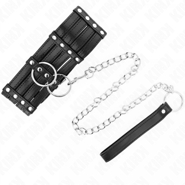 img_190809_61db37eecd5d05aa9641ccc391642f7f_1.png KINK - COLLAR CON CORREA 65 CM ESTILO SUB AJUSTABLE 35-51 CM X 7 CM