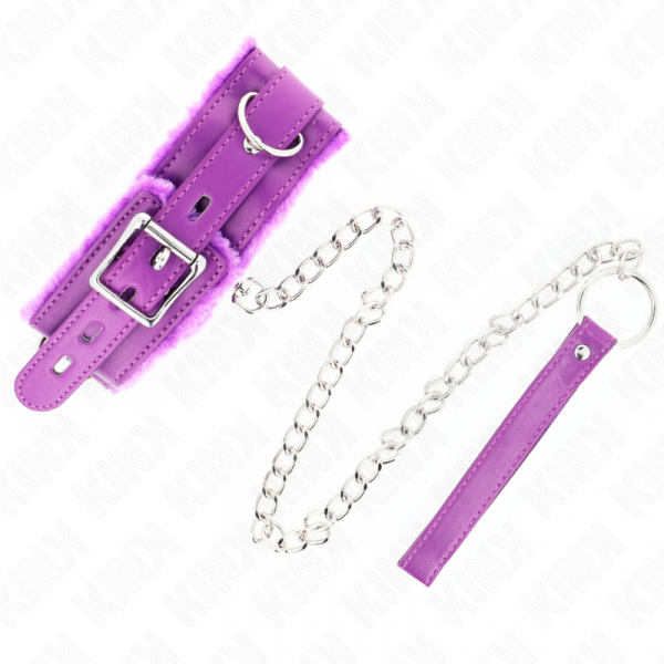 img_190829_9e5ebb2c7040ec475208a9377cd34767_1.png KINK - COLLAR CON CORREA 65 CM CON RESTRICCIONES MORADO AJUSTABLE 36-42 CM X 5.5 CM