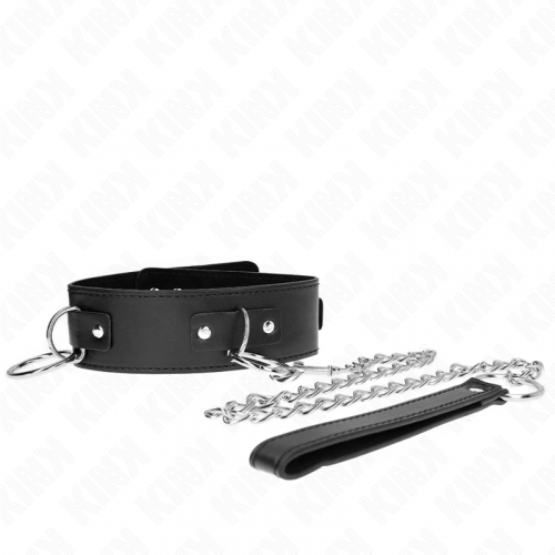 img_190838_d008556edd0ca754fcdb41f172f100a2_1.png KINK - COLLAR CON CORREA 65 CM 3 ANILLOS MODELO 2 AJUSTABLE 36-43 CM X 5 CM