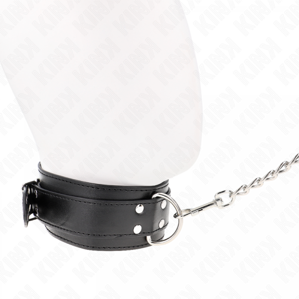 img_190857_afc1066815cf8949b8e0fbf4eedc80b1_1.png KINK - COLLAR CON CORREA 65 CM HEBILLAS PLATEADAS AJUSTABLE 33-46 CM X 5.5 CM